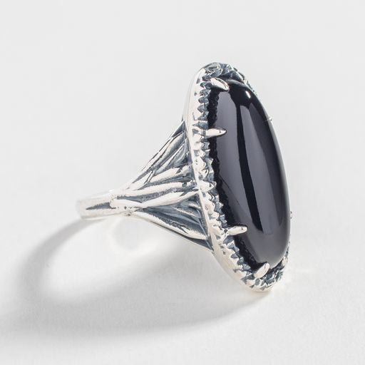 ROOTS TO SEED RING | SILVER & ONYX