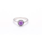 MATRIX HALO RING | SILVER & AMETHYST - AngelaMonacojewelry