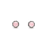 MATRIX HALO STUDS | ROSE QUARTZ