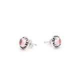 MATRIX HALO STUDS | ROSE QUARTZ