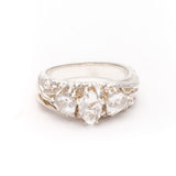 TRI-REALM MATRIX RING | SILVER & HERKIMER - AngelaMonacojewelry