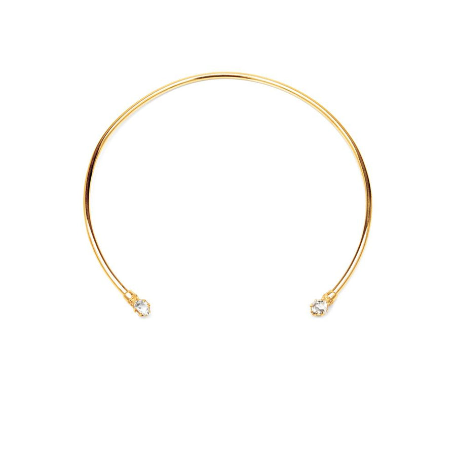 PASSAGE COLLAR | 14k GOLD & HERKIMER - AngelaMonacojewelry