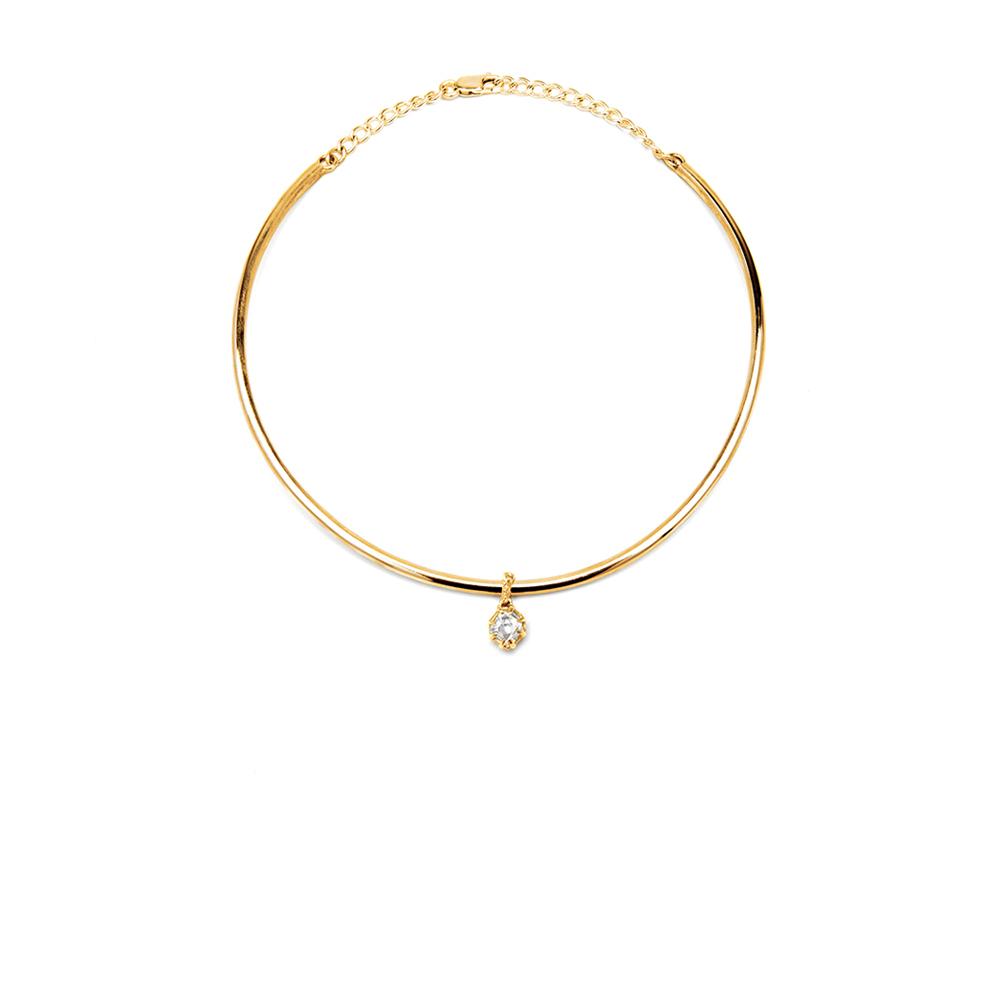 CHARM COLLAR | 14k GOLD & HERKIMER - AngelaMonacojewelry