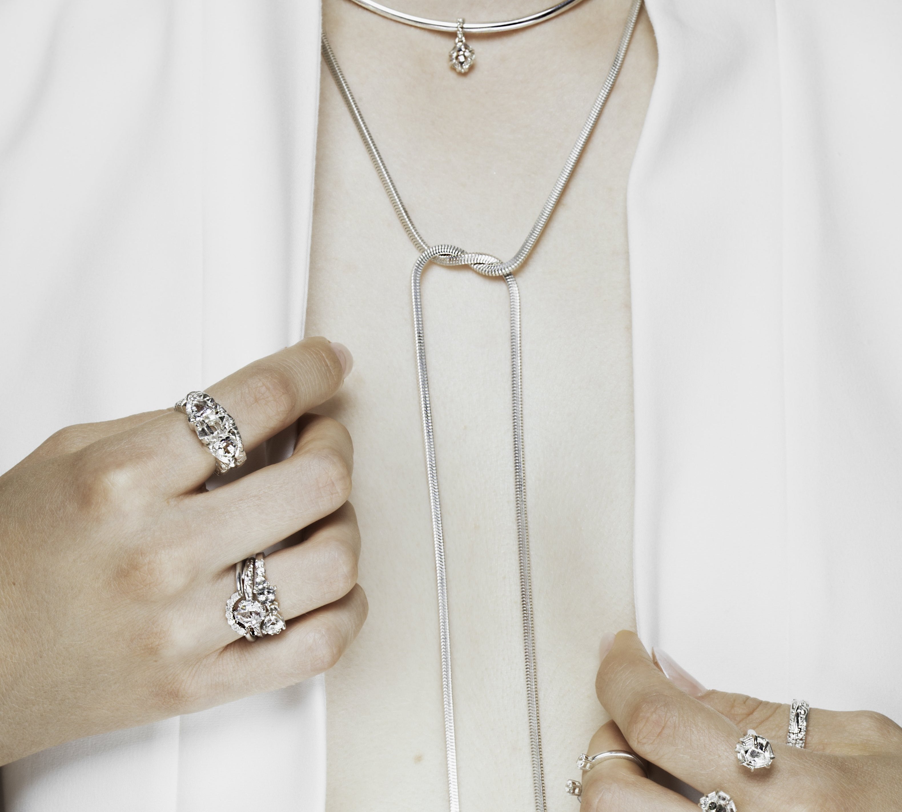 CHARM COLLAR | 14k GOLD & HERKIMER - AngelaMonacojewelry