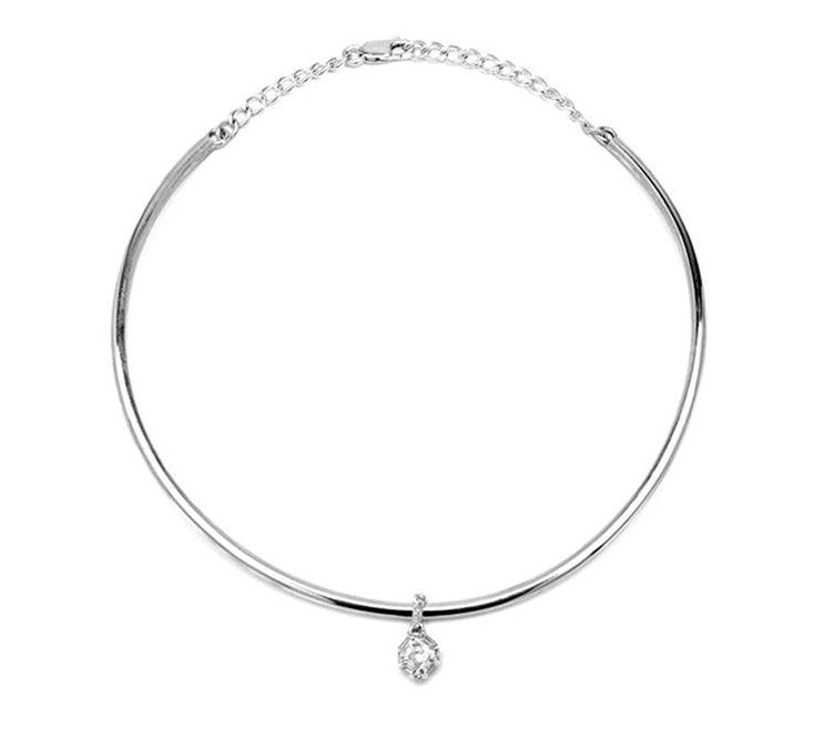 CHARM COLLAR | SILVER & HERKIMER - AngelaMonacojewelry