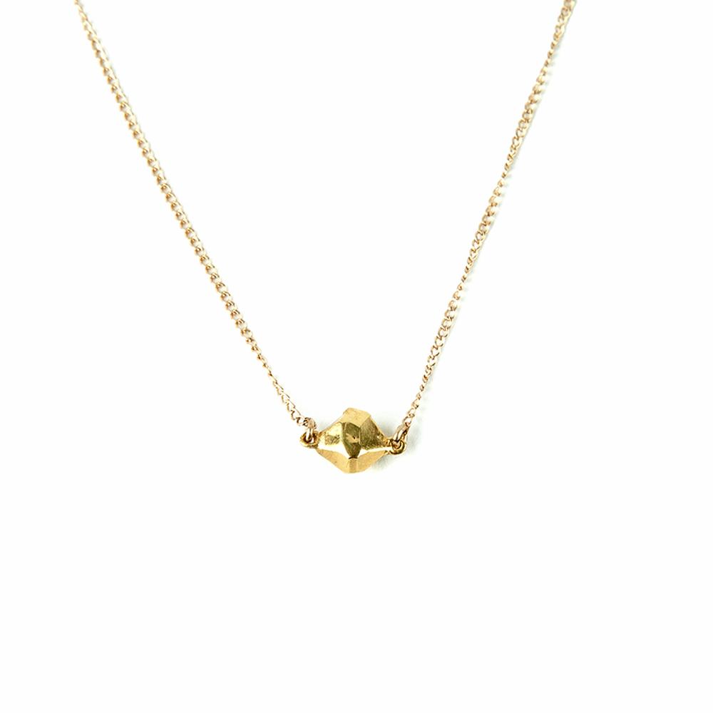 TINY BUT MIGHTY CAST CRYSTAL NECKLACE | GOLD VERMEIL - AngelaMonacojewelry