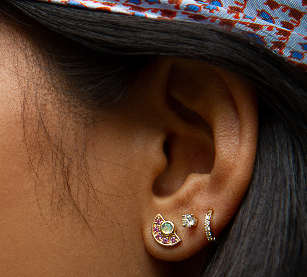 angela-monaco-jewelry-philadelphia-14k-yellow-gold-opal-pink-sapphire-studs