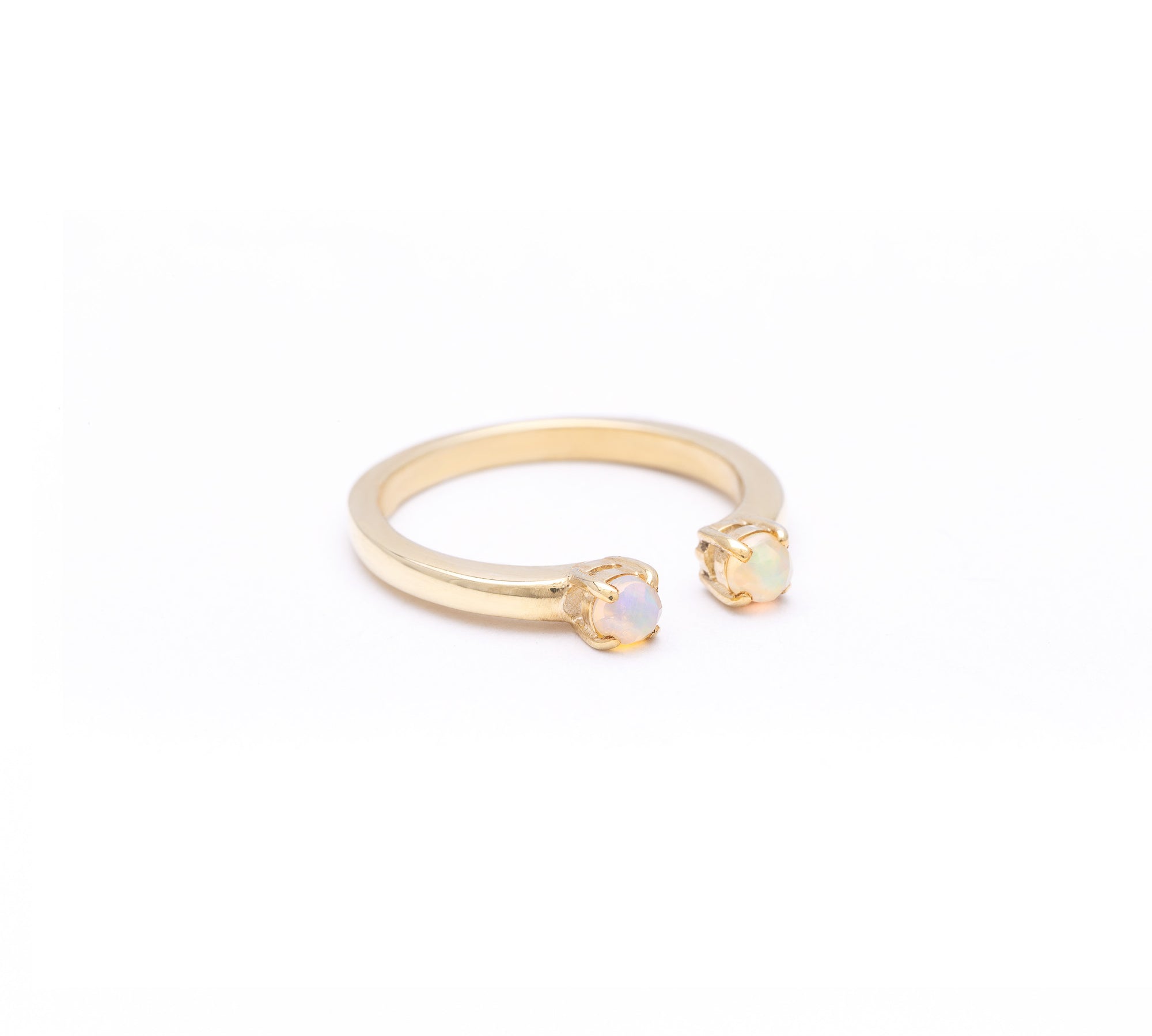OPEN PASSAGE RING | GOLD VERMEIL & OPAL - AngelaMonacojewelry