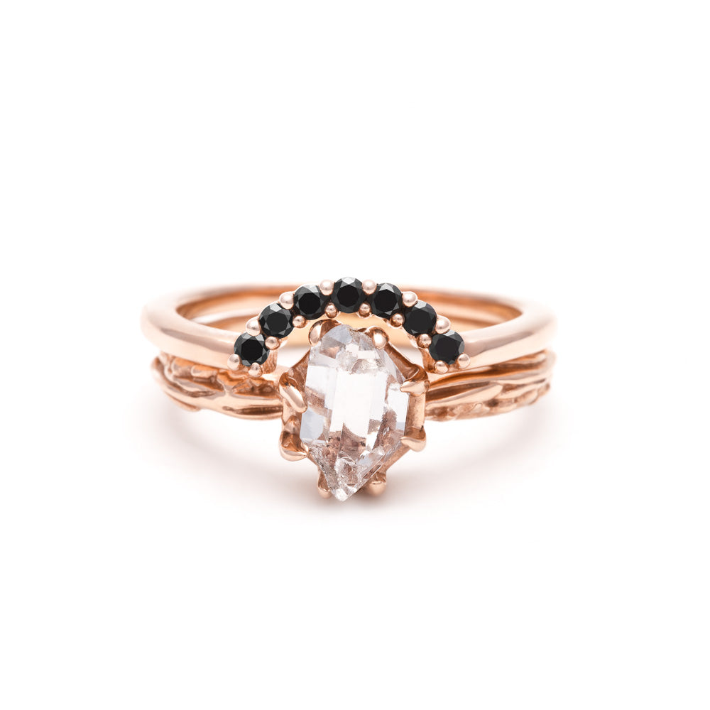 RAW SOLITAIRE UNION (No. 08) | ROSE GOLD - AngelaMonacojewelry