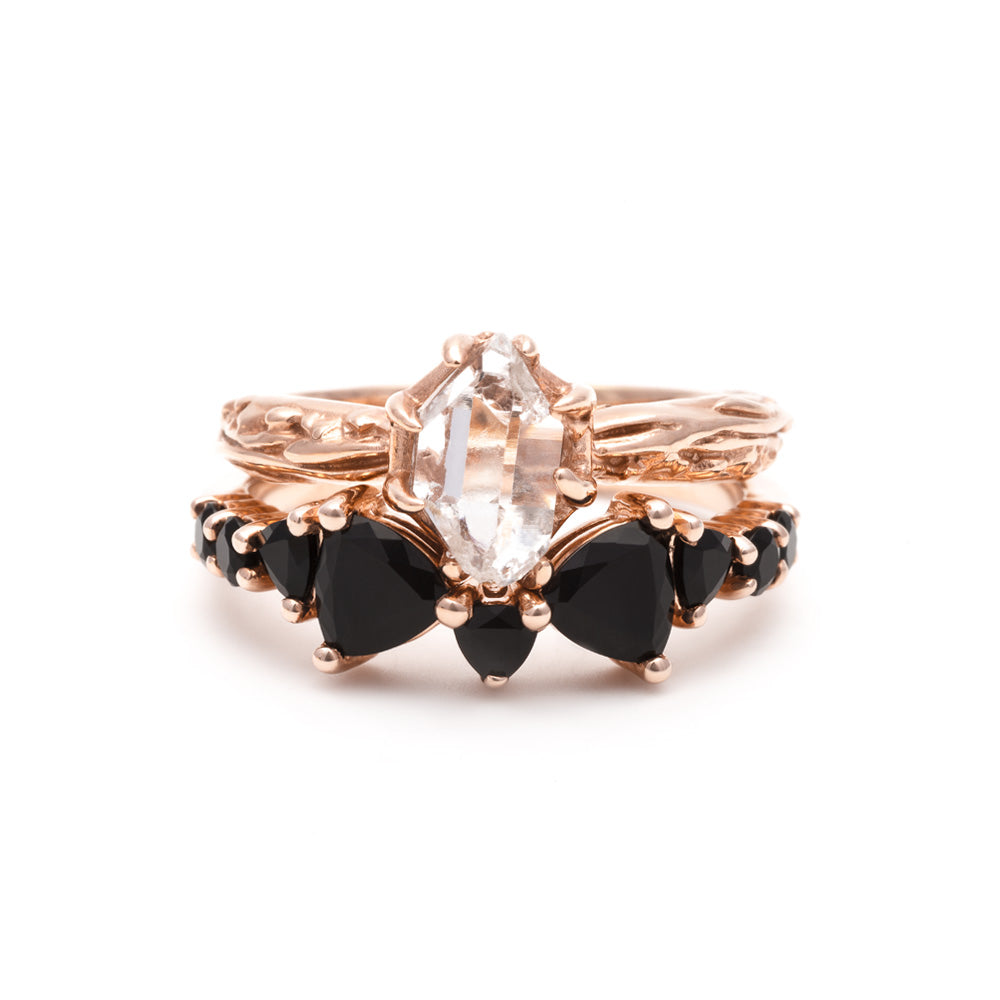 RAW SOLITAIRE UNION (No. 03) | ROSE GOLD - AngelaMonacojewelry
