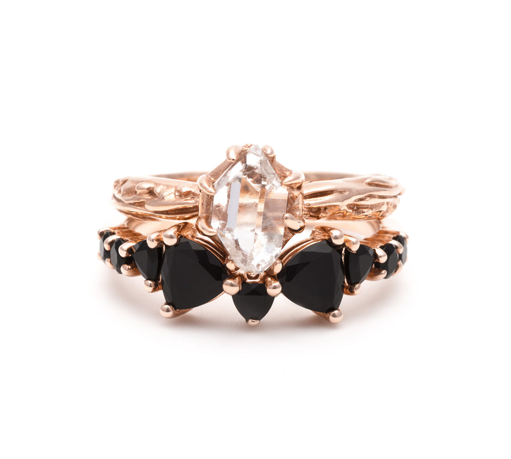 RAW SOLITAIRE UNION (No. 03) | ROSE GOLD - AngelaMonacojewelry