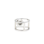 DOUBLE BAND RING | SILVER & LABRADORITE - AngelaMonacojewelry