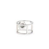 DOUBLE BAND RING | SILVER & LABRADORITE - AngelaMonacojewelry