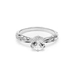 FACETED MATRIX SOLITAIRE RING | STERLING SILVER - AngelaMonacojewelry