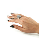 THISTLE RING | SILVER & HERKIMER - AngelaMonacojewelry
