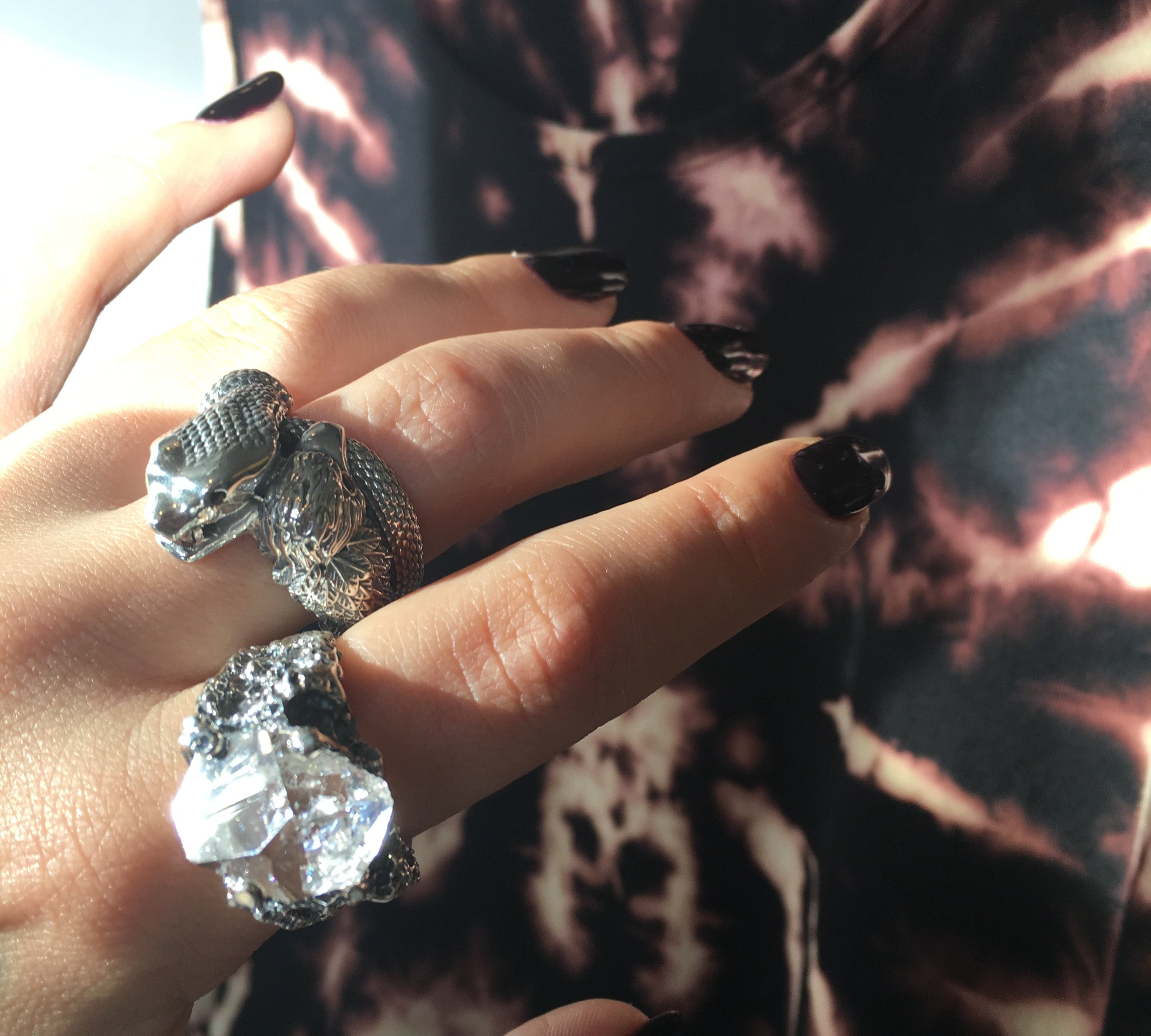 CRYSTAL CAVERN RING | SILVER & HERKMIER - AngelaMonacojewelry