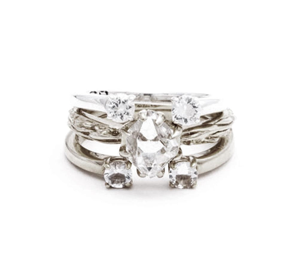 RAW SOLITAIRE UNION (No. 02) | SILVER - AngelaMonacojewelry
