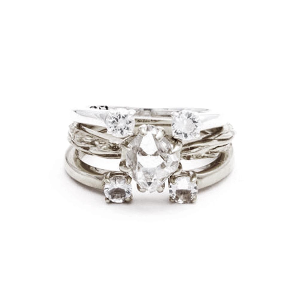 RAW SOLITAIRE UNION (No. 02) | WHITE GOLD - AngelaMonacojewelry