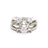 RAW SOLITAIRE UNION (No. 02) | WHITE GOLD - AngelaMonacojewelry