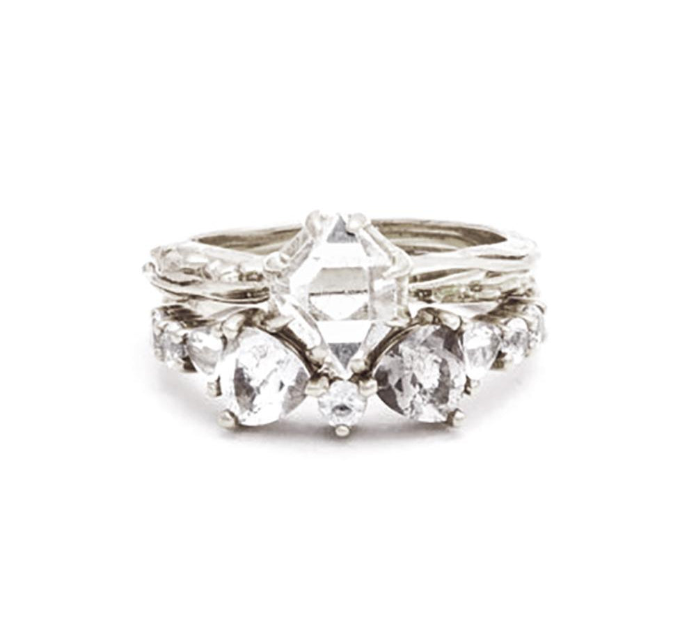 RAW SOLITAIRE UNION (No. 03) | SILVER - AngelaMonacojewelry