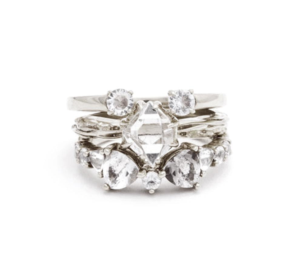 RAW SOLITAIRE UNION (No. 04) | SILVER - AngelaMonacojewelry