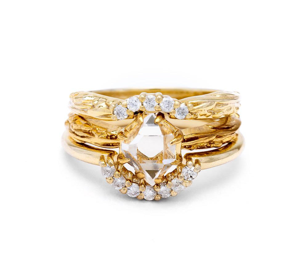 RAW SOLITAIRE UNION (No. 05) | 14k GOLD - AngelaMonacojewelry