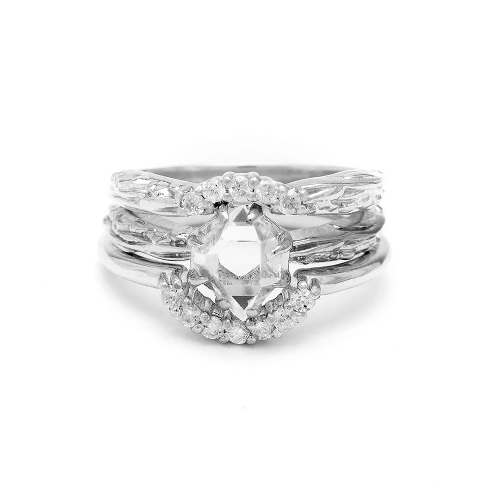 RAW SOLITAIRE UNION (No. 05) | SILVER - AngelaMonacojewelry