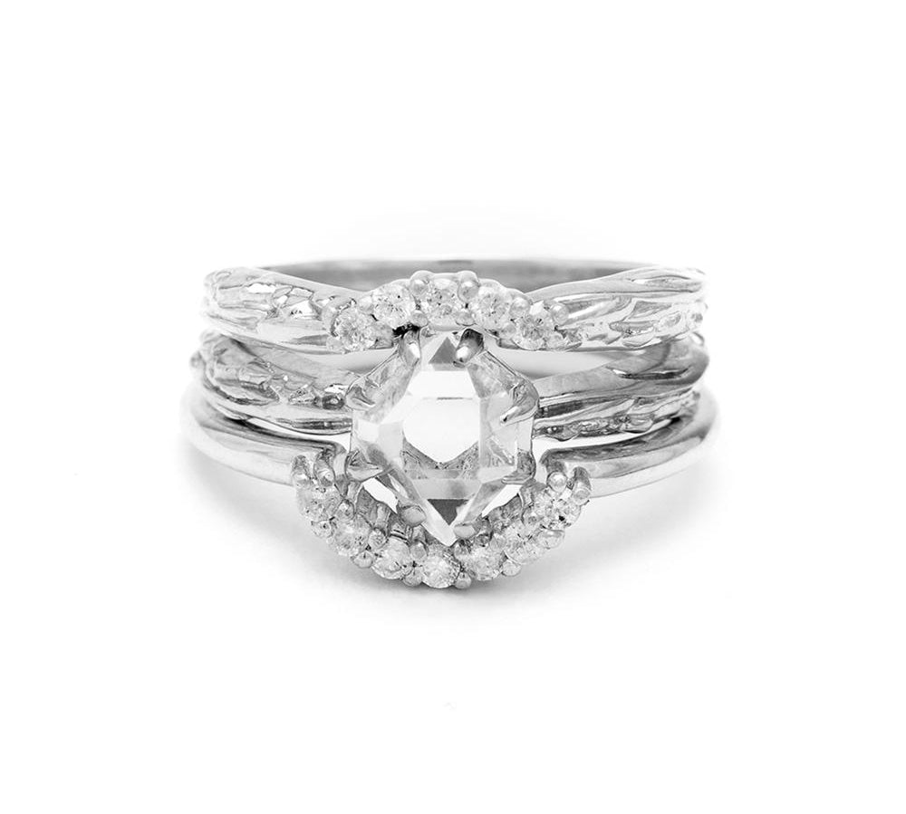 RAW SOLITAIRE UNION (No. 05) | SILVER - AngelaMonacojewelry