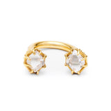 STATEMENT PASSAGE RING | 14k GOLD & HERKIMER - AngelaMonacojewelry