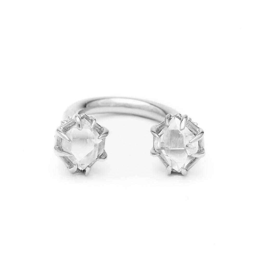 STATEMENT PASSAGE RING | SILVER & HERKIMER - AngelaMonacojewelry