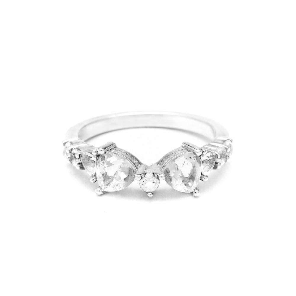 TRILLION PRAXIS CONTOUR BAND | SILVER & HERKIMER - AngelaMonacojewelry