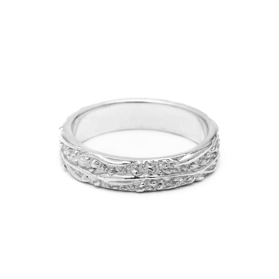 Rings - WIDE MATRIX BAND | STERLING SILVER