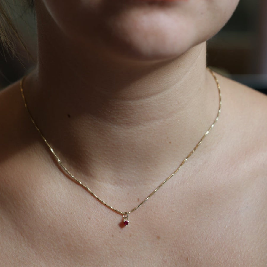 Ripple Ruby/ Sapphire & Diamond Necklace - Johnny Jewelry