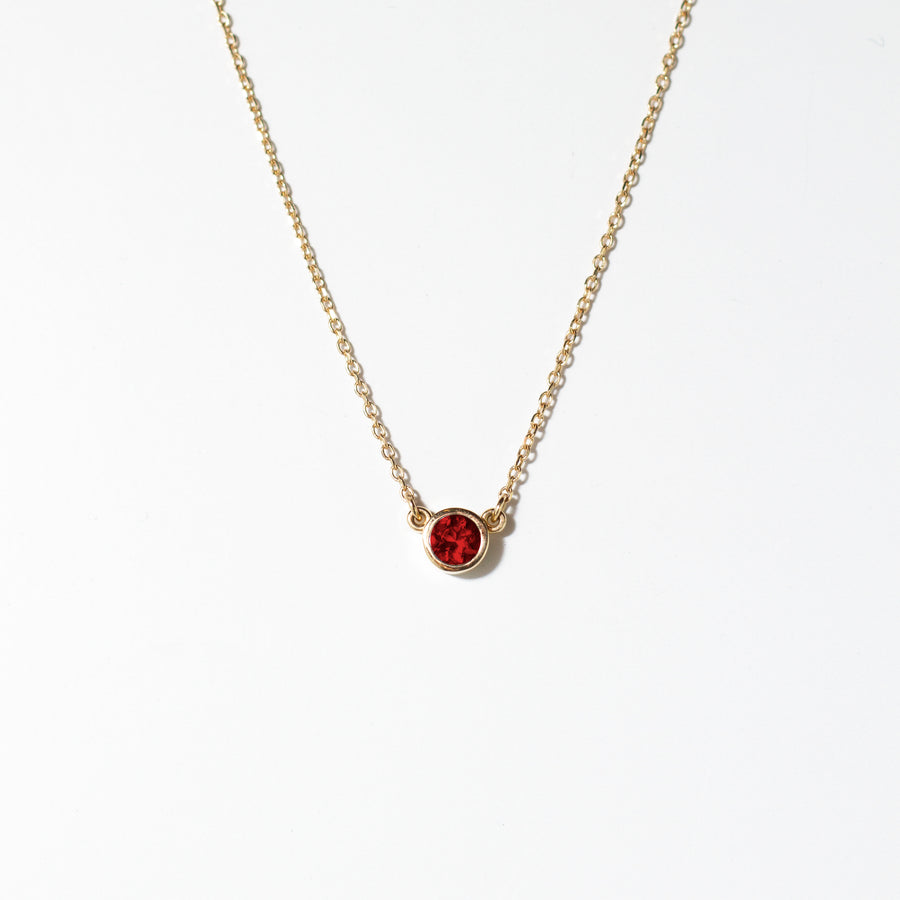 angela monaco jewelry philadelphia jeweler ruby july birthstone necklace 14k yellow gold