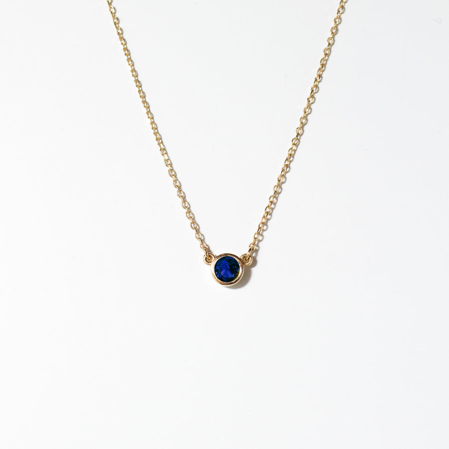 Sapphire september birthstone necklace
