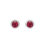 RUBY BEZEL STUDS