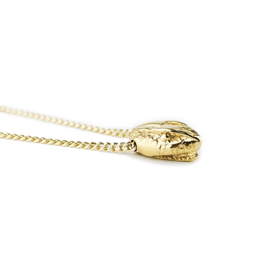 angela monaco jewelry philadelphia jeweler snake head necklace yellow gold vermeil