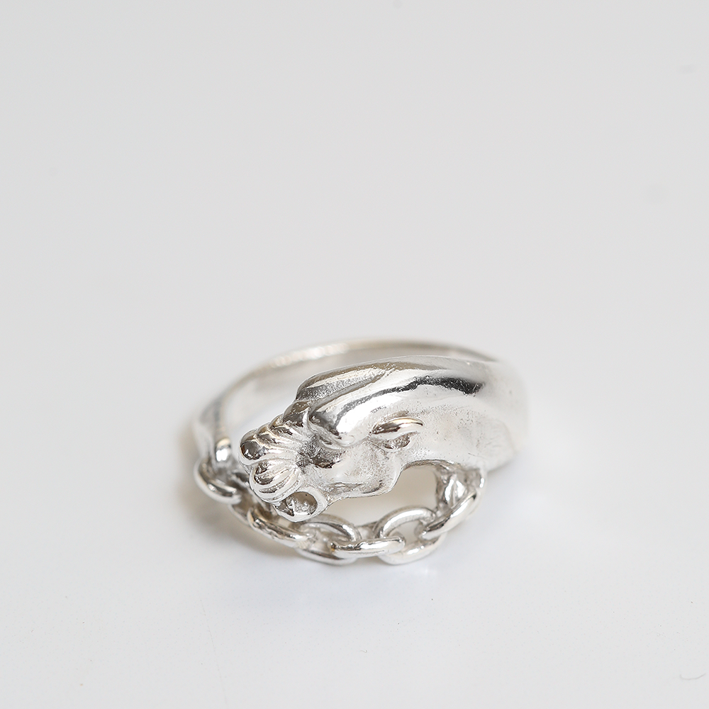 angela monaco jewelry philadelphia solid sterling silver vintage panther with chains ring