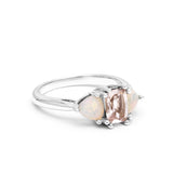 THREE STONE ENCHANTMENT RING | MORGANITE & OPAL