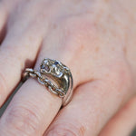 angela monaco jewelry philadelphia solid sterling silver vintage panther with chains ring